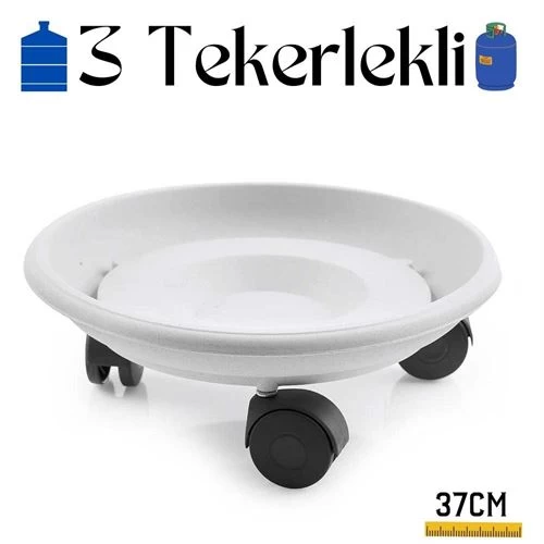 Modacar Tekerlekli Damacana Ve Tüp Altlığı Beyaz