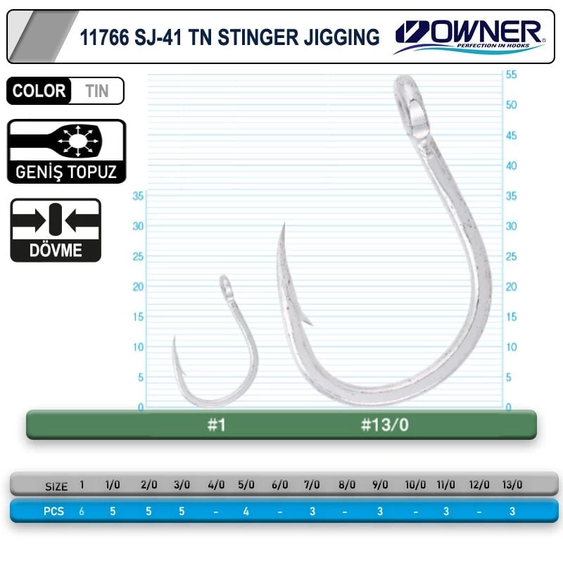 Owner Cultiva 11766 Sj-41 Tn Stinger Jig İğnesi