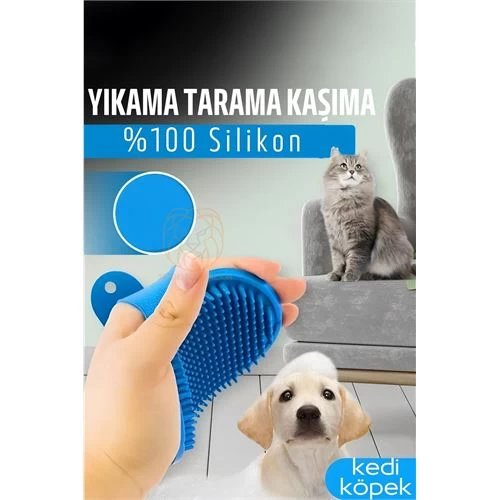 Modacar Hayvan Tüy Toplama Yıkama Kaşınma Silikon Fırçası