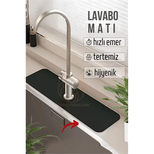 Modacar Su Emici Lavabo Matı Hızlı Emen Musluk Matı