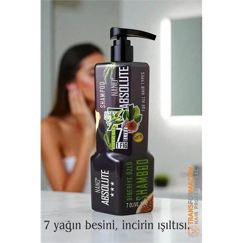 Modacar Profesyonel Nano Absolute Şampuan – 7 Zeytinyağı & İncir Özlü, 1000 Ml