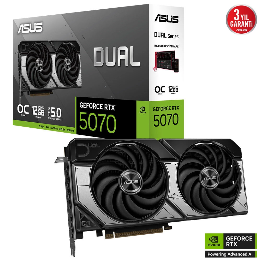 Asus Dual-rtx5070-o12g 192bit Gaming Vga