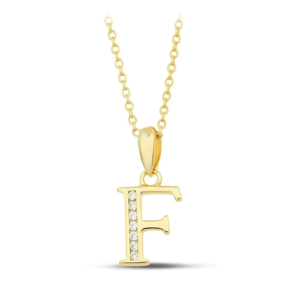 Initial Necklace - F - 925