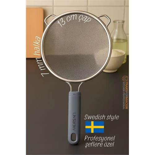 Modacar Inox İsveç Dizayn Süzgeç - 7 Mm Kalınlık Halka 304 Çelik Profesyoneller İçin