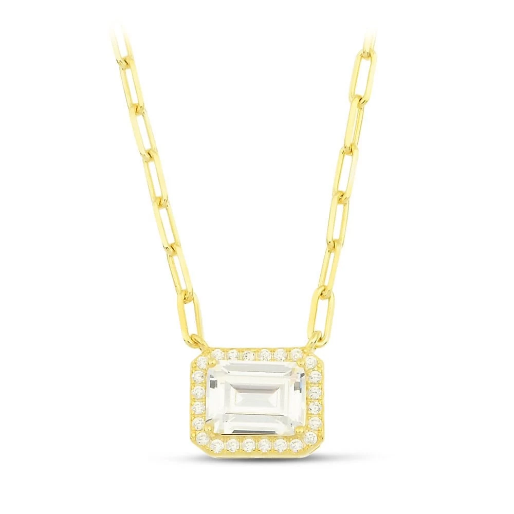 Emeral Cut Necklace 925