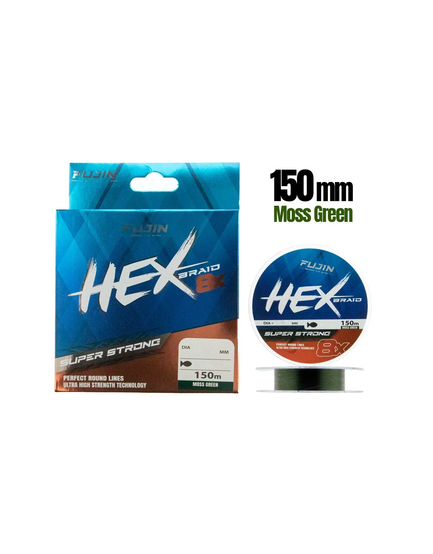 Fujin Hex Braid 8x 150mt Moss Green Pe İp Misina
