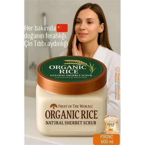 Modacar Profesyonel Organik Pirinç Doğal Peeling - Tüm Vücut Scrub 600 Ml