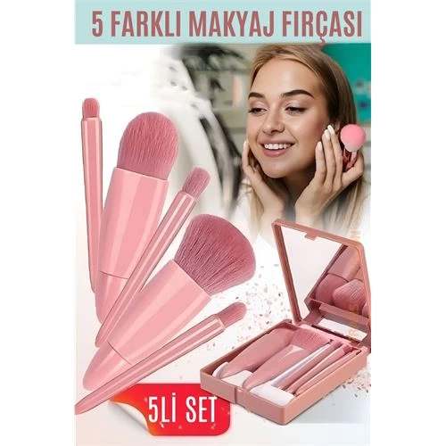 Modacar Makyaj Fırça Kiti Aynalı Ve Kutulu Profesyonel Makyaj Kiti