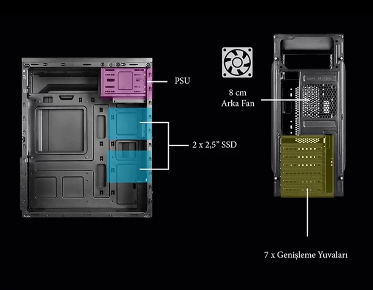 Vento Vs114f 550w Midi Tower Kasa