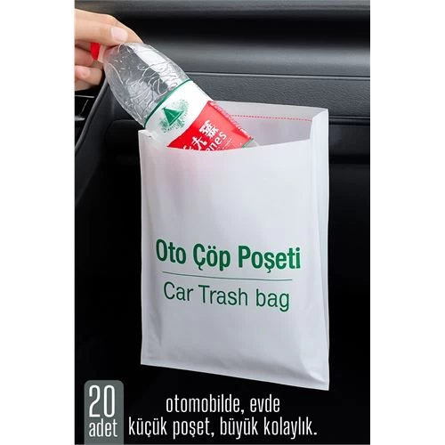 Modacar Pratik Çöp Poşeti - Yapışkanlı Çöp Poşeti 20 Lİ Paket