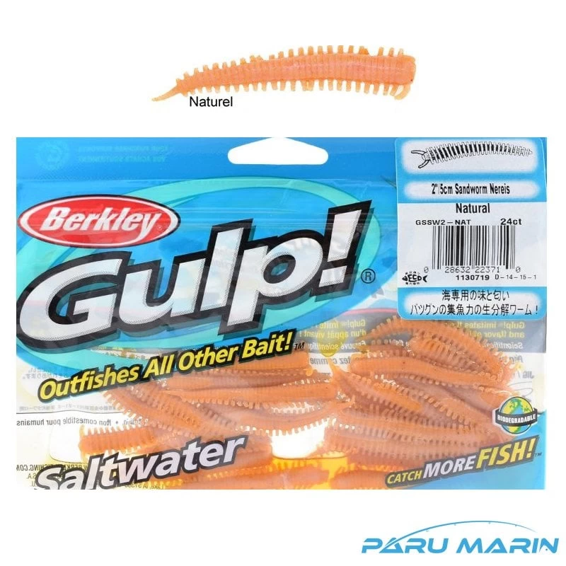 Berkley Gulp Lrf Silikon Kurt Yem 5 Cm. Natural