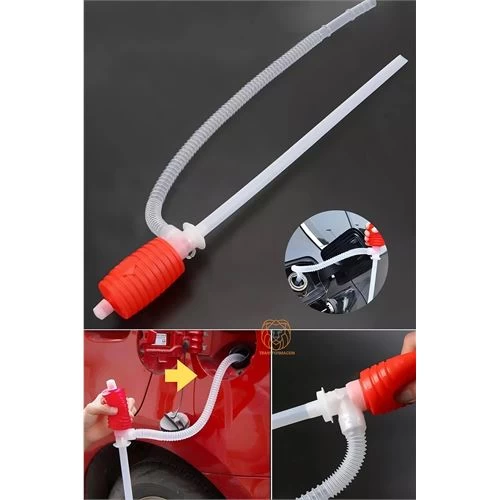 Modacar  Benzin Yağ  Mazot Sıvı Yakıt Pompası Yarı Manual Taşınabilir Araç Manuel El Sifon Pompası Seti