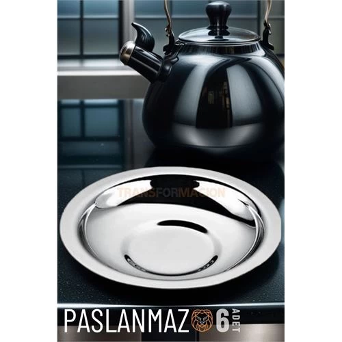 Modacar Veneta 6 Adet Metal Çay Tabağı Seti