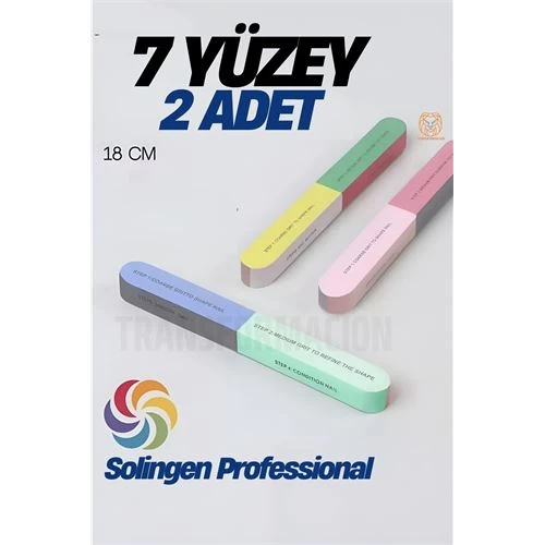 Modacar 7 Yüzeyli Tırnak Törpü Ve Parlatma Blok Sünger Solingen Professional