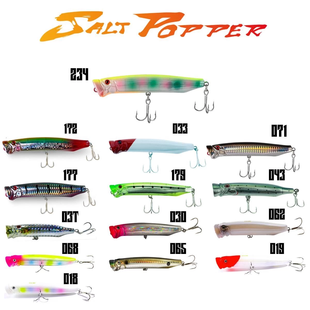 Fujin Salt Popper Sp120sw Sahte Balık, 068 Shiny Rainbow