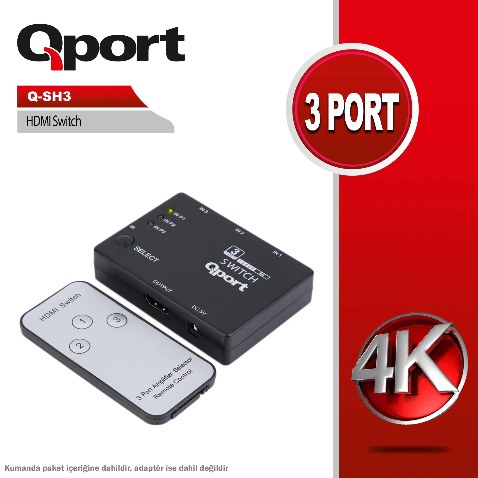 Qport Q-sh3 Hdmi Switch 3 Port