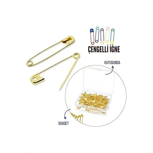 Modacar 50 Adet Kutulu Çengelli Iğne