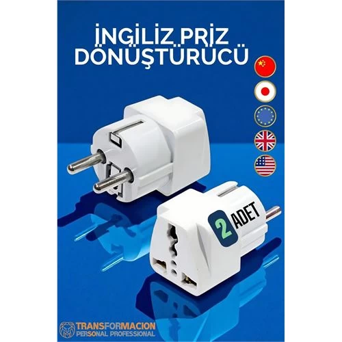 Modacar İngiliz Ve Amerikan Fişi Dönüştürücü - Priz Dönüştürücü 2 Adet