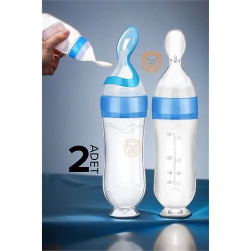 Modacar Kaşıklı Bebek Mama Besleyici Silikon Littloo 2 Adet