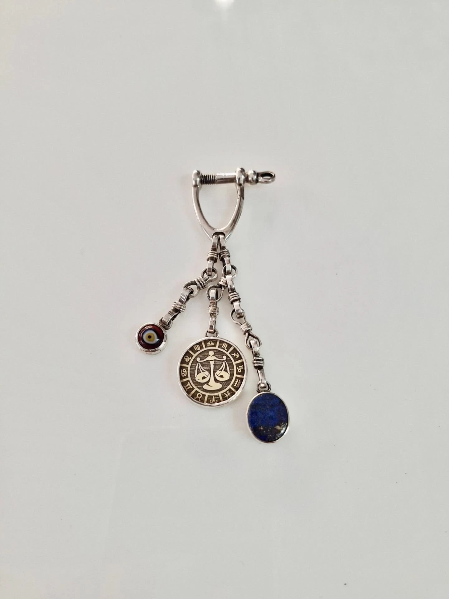 Kişiye Özel Burç Anahtarlık (terazi-lapis Taş)