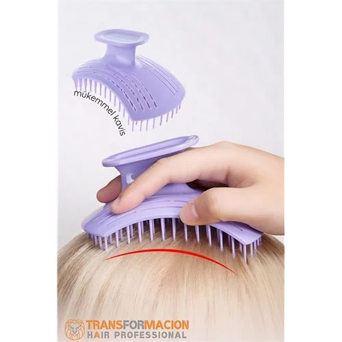 Modacar Kavisli Masaj Etkili Tasarım Saç Tarağı - Laperuta Saç Yıkama Ve Masaj Fırçası