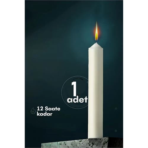 Klasik Mum1 Adet - Kokusuz Mum 