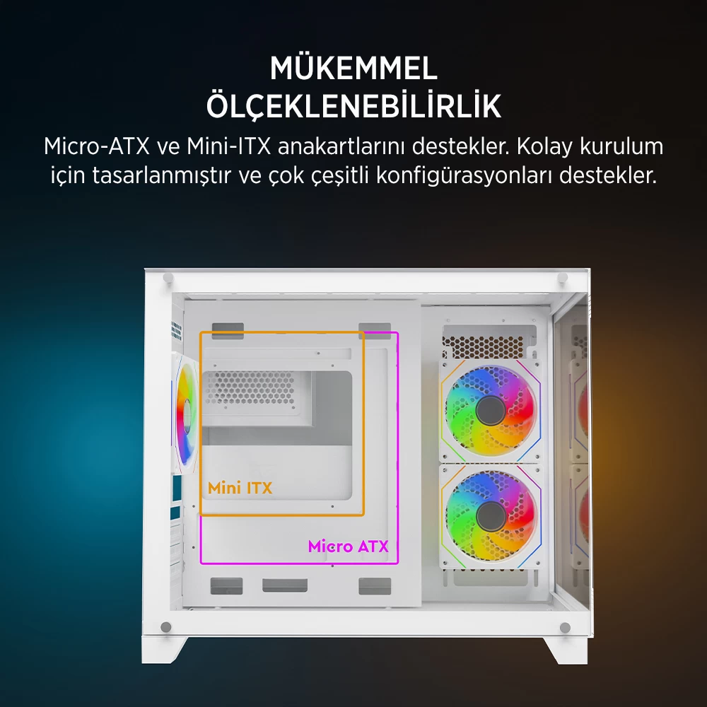 James Donkey Stark S700 750w Beyaz Gaming Kasa