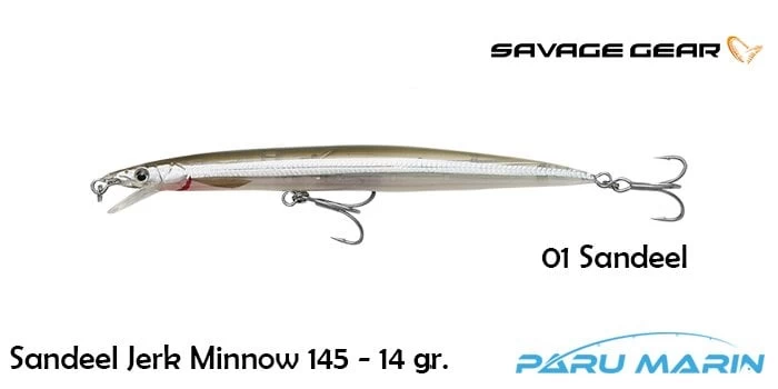 Savage Gear Sandeel Jerk Minnow 145 14g - 01-sandeel