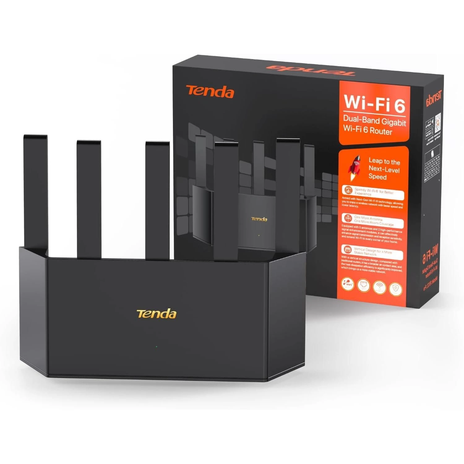 Tenda Rx12l Pro 4 Port Dualband Wİfİ6 Router