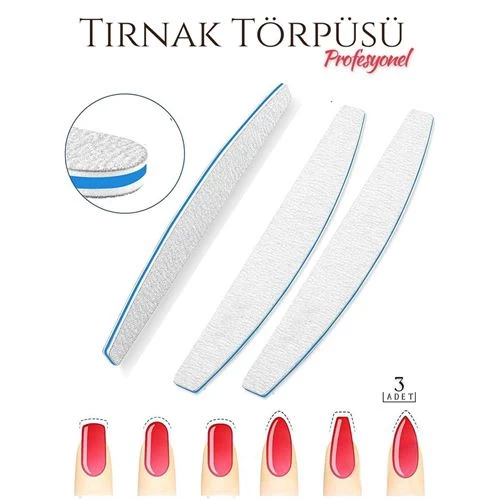 Modacar Protez Tırnak Törpüsü 100/180 Grid Profesyonel 3 Adet