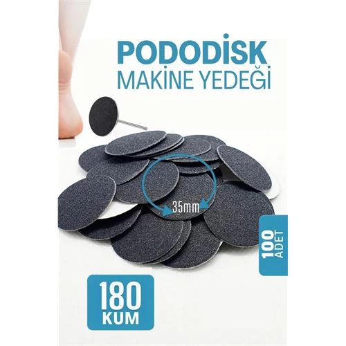 Modacar 35 Mm Pododisk - Nasır Sökücü Pedikür Makinesi Yedek Pedler 100 Adet