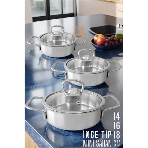 Modacar Sahan Tencere Mini Midi Maxi 3 Lü Set