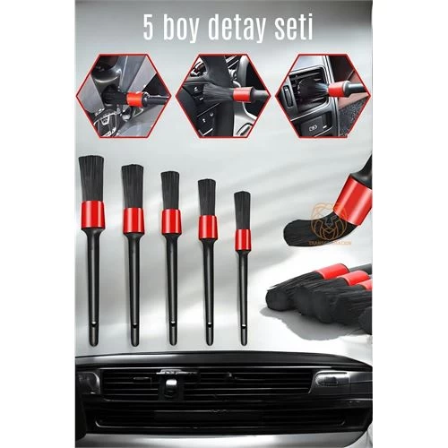 Modacar 5 Boy Araç Detay Temizlik Fırça Seti Slalom Design
