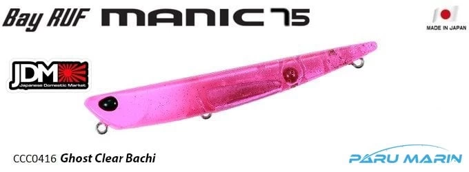 Duo Bay Ruf Manic 75 Ccc0416 Ghost Clear Bachi