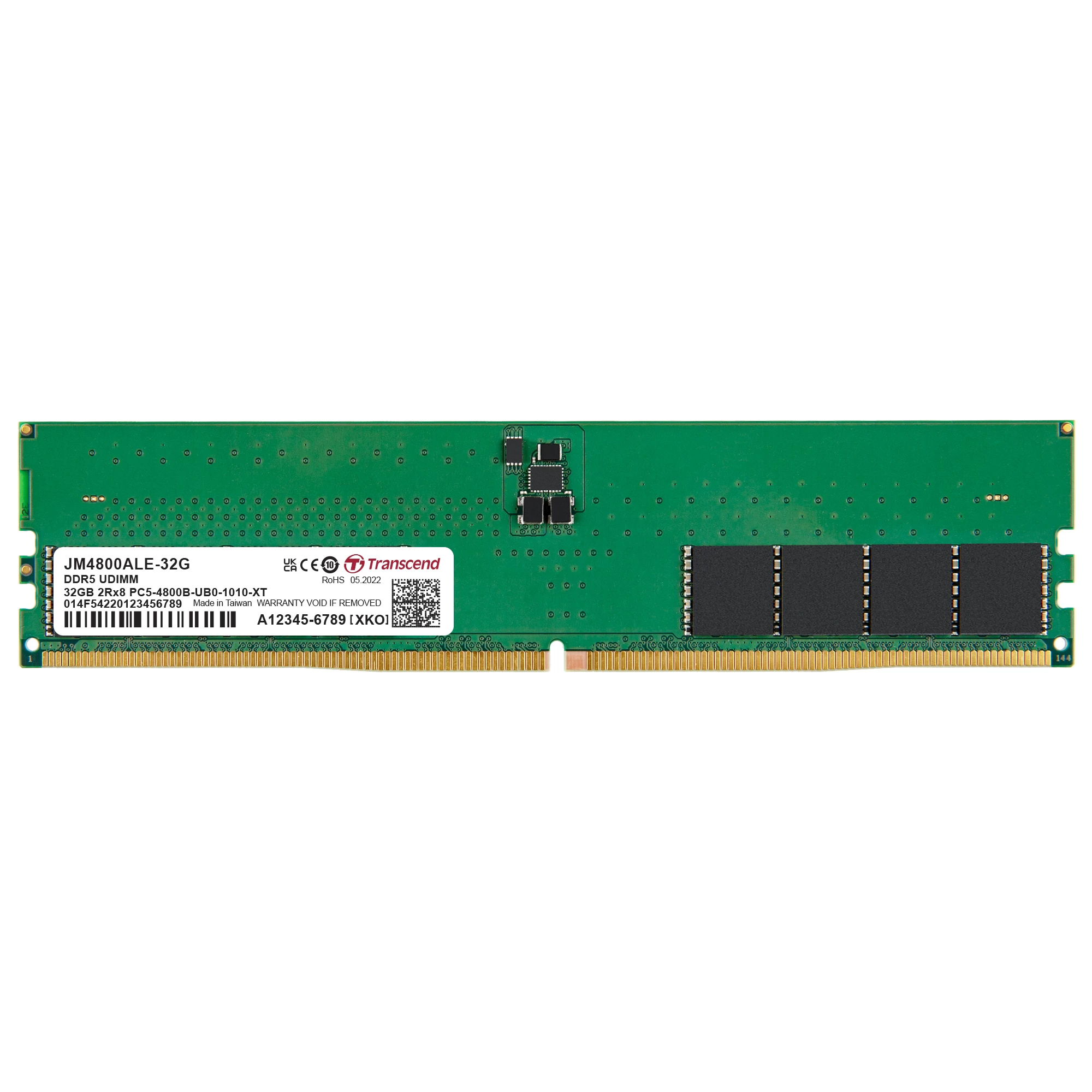 Transcend 32gb(1x32gb) 4800mhz Udimm Ddr5 Cl40 Ram (jm4800ale-32g)