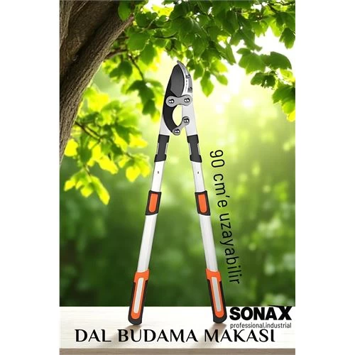 Modacar Profesyonel Dal Ağaç Budama Makası Teleskopik Uzamalı 90 Cm