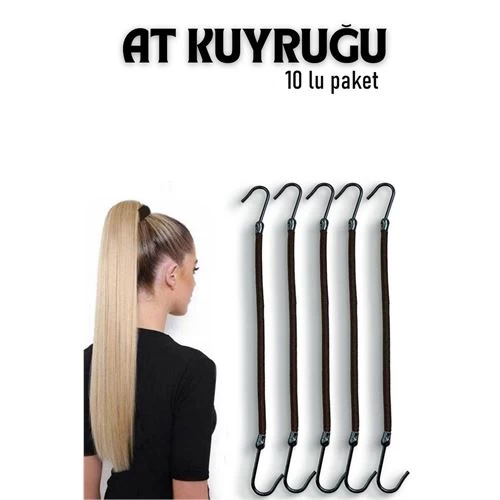 Modacar Kancalı At Kuyruğu Lastik Toka 10 Adet