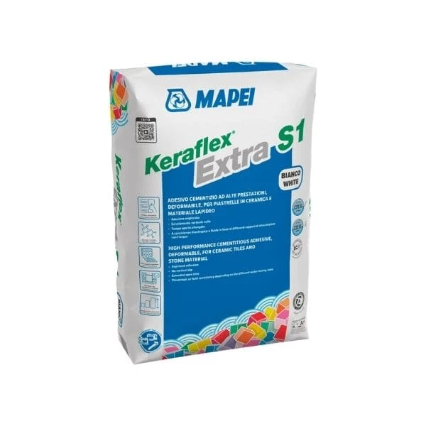 Mapei Keraflex Extra S1 25kg Çimento Esaslı Seramik Yapıştırıcısı Beyaz