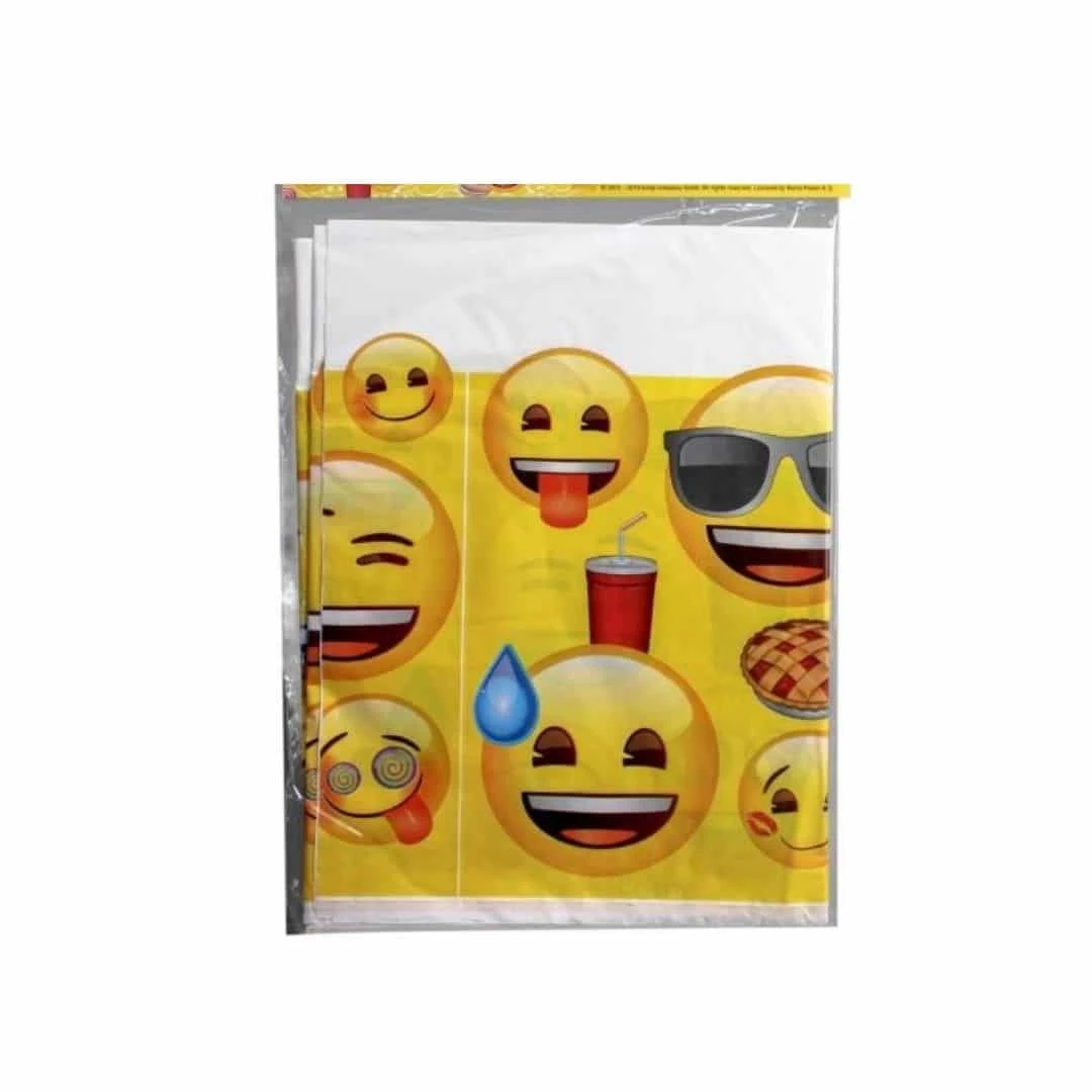 Süslü Emoji Plastik Masa Örtüsü 120*180 Cm
