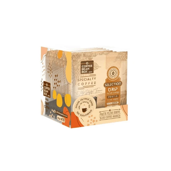 Coffee Bean Box Selection Drip Tek Kullanımlık Filtre Kahve 10gr X 10'lu Paket