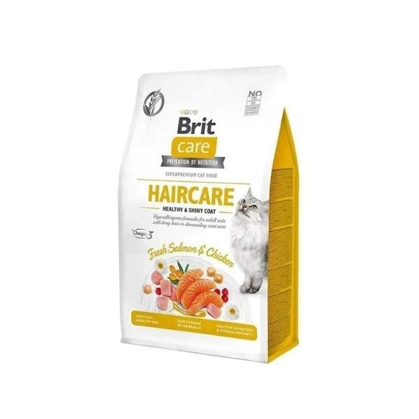 Brit Care Haircare Somon Ve Tavuk Deri Ve Tüy Sağlığı Tahılsız Kedi Maması 2 Kg