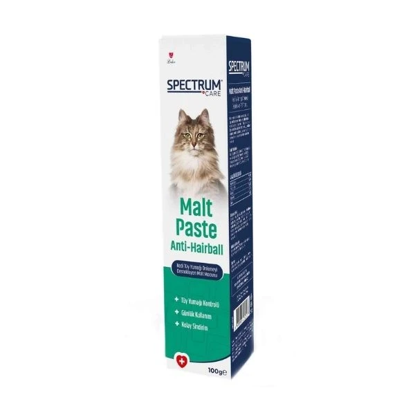 Spectrum Care Anti-hairball Kedi Tüy Yumağı Önlemeyi Destekleyen Malt Macunu 100 Gr