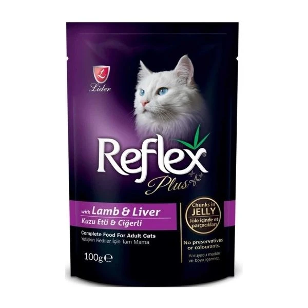 Reflex Plus Kuzu Eti Ve Ciğerli Kedi Konservesi 100 Gr