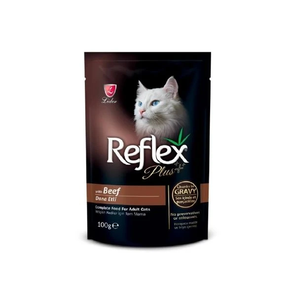 Reflex Plus Biftekli Gravy Soslu Pounch Kedi Konservesi 100 Gr