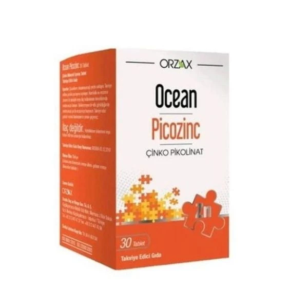 Orzax Ocean  Picozinc Takviye Edici Gıda 30 Tablet