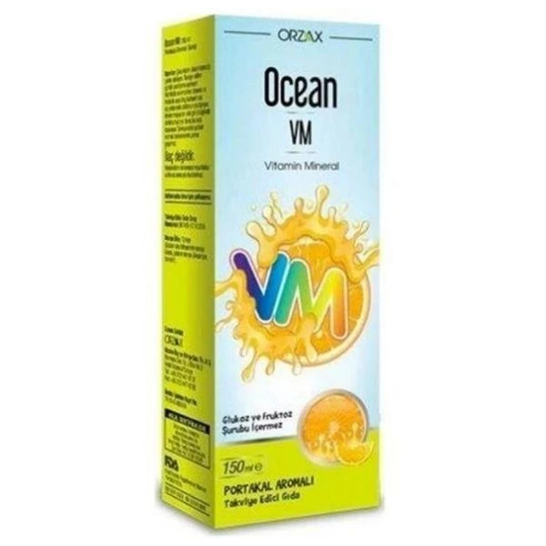 Orzax Ocean Vitamin Mineral - Portakal Aromalı 150 Ml