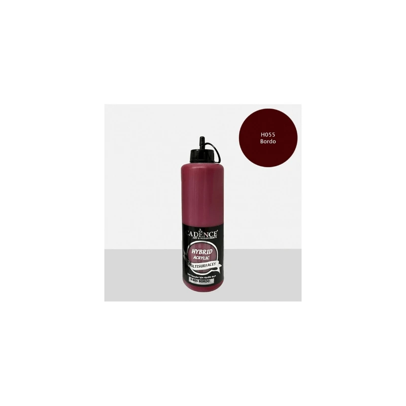 Cadence Hybrid Multisurfaces H-055 Bordo Akrilik  Boya 500 Ml