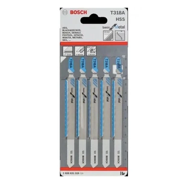 Bosch T 318 A Dekupaj Testeresi Bıçağı 5li Paket