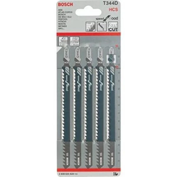 Bosch Hızlı Kesim Serisi Ahşap İçin T 344 D Dekupaj Testeresi Bıçağı 5'li Paket