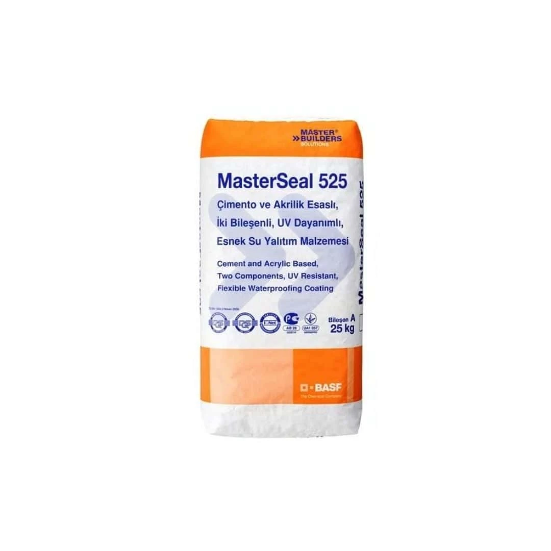 Masterseal Pta Çimento Ve Akrilik Esaslı, İki Bileşenli, Uv Dayanımlı, Esnek Su Yalıtım Malzemesi  Beyaz 25 Kg (masterseal 525)